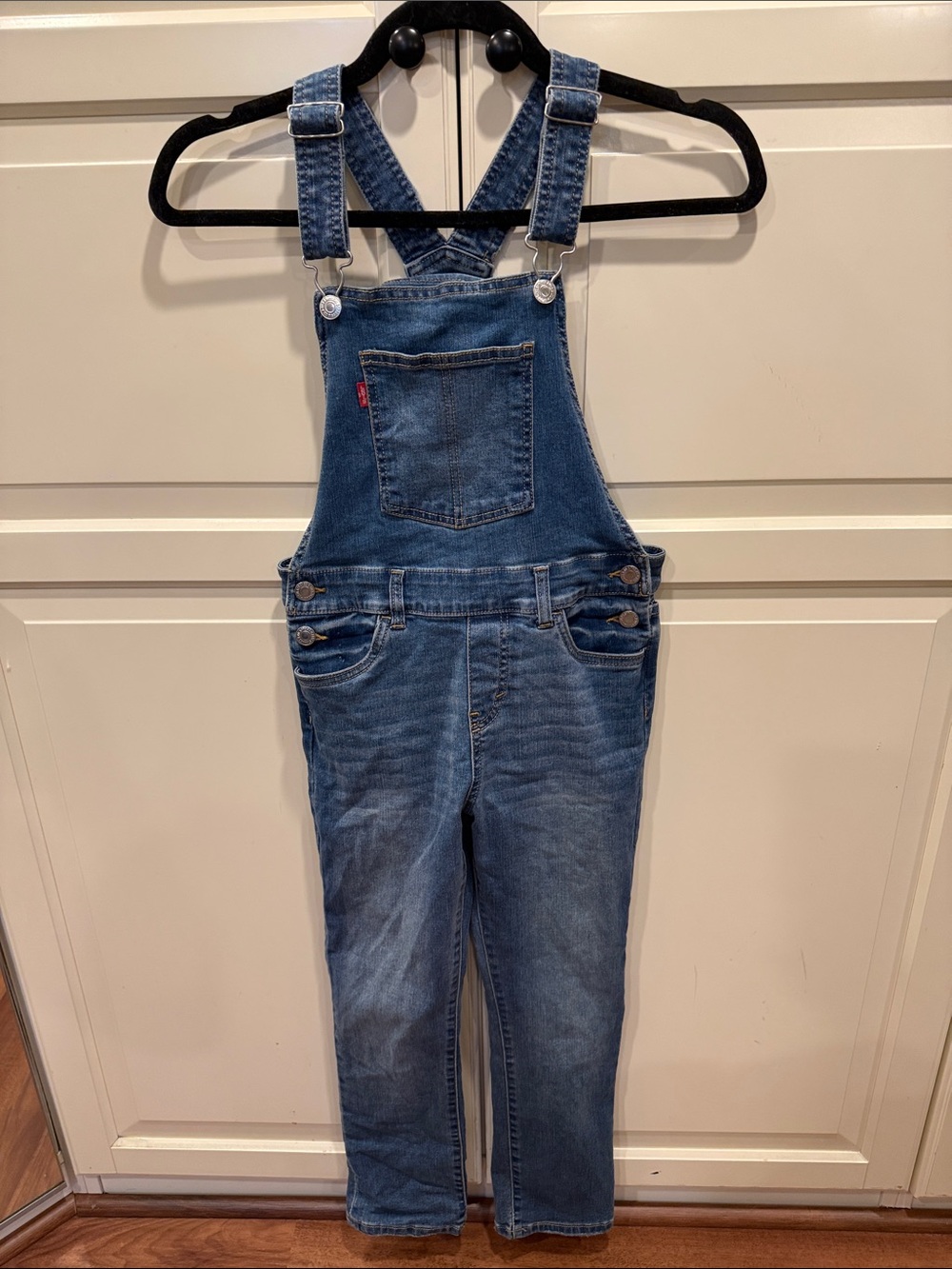 Levi's Girls Blue Denim Overalls with Bib Pocket